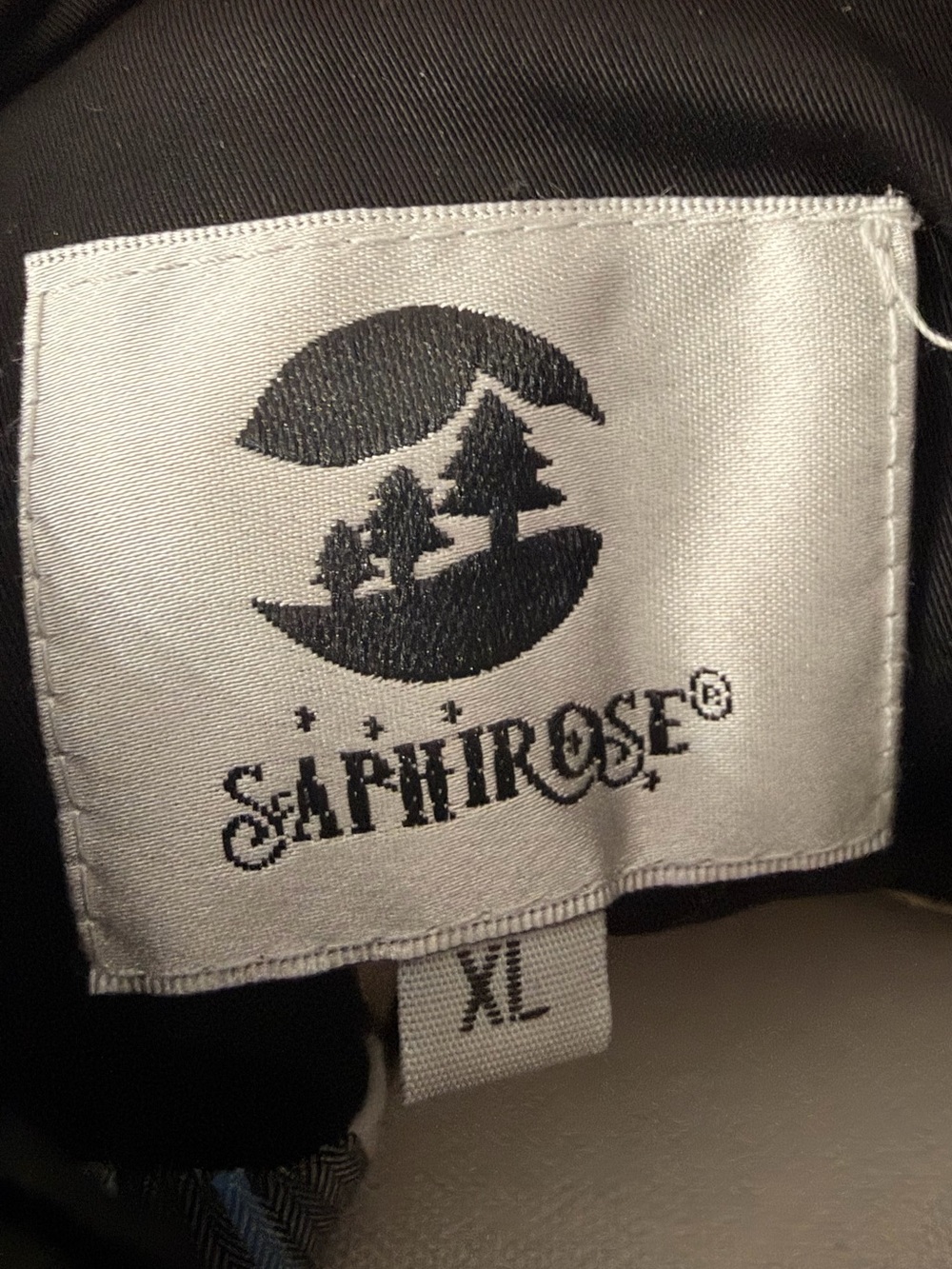 Saphirose Women’s Black Hooded Rain Coat with Plaid Lining Size XL - Picture 6 of 10